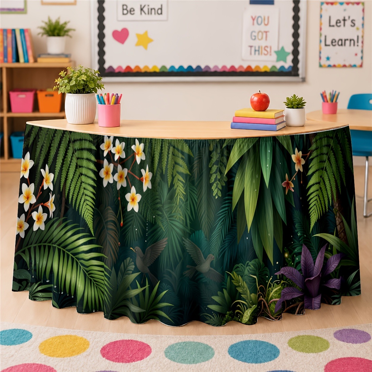 Home Office Work Table - زينة نباتية خضراء فريدة للمكاتب، طاولات