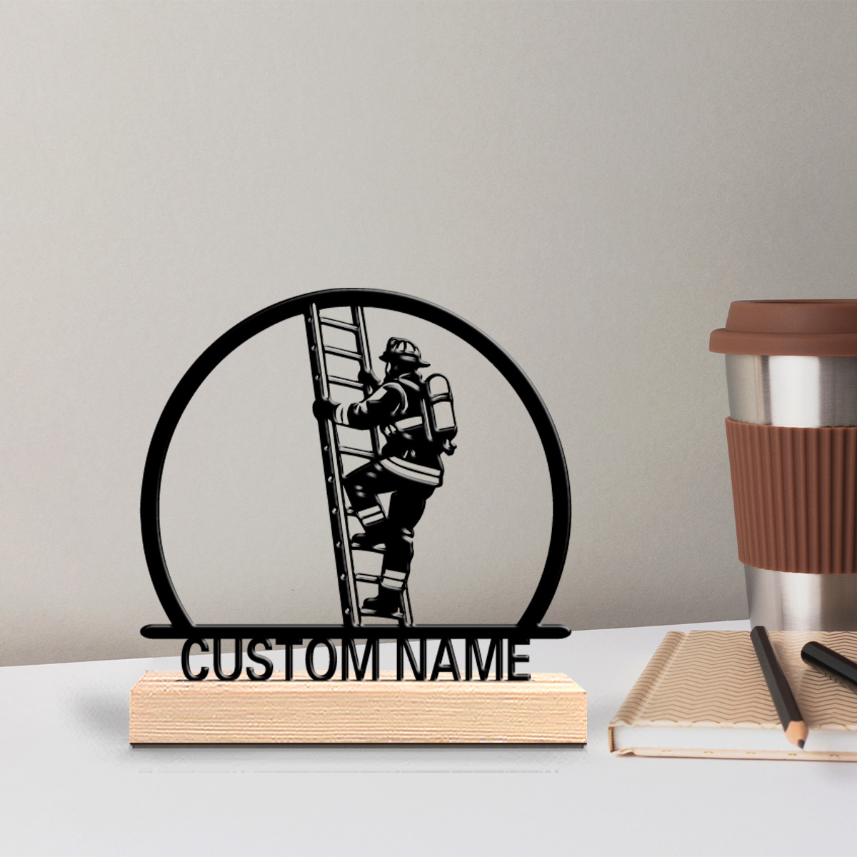 Home Office Logo - تمثال معدني رومانسي مخصص لرجل الإطفاء،