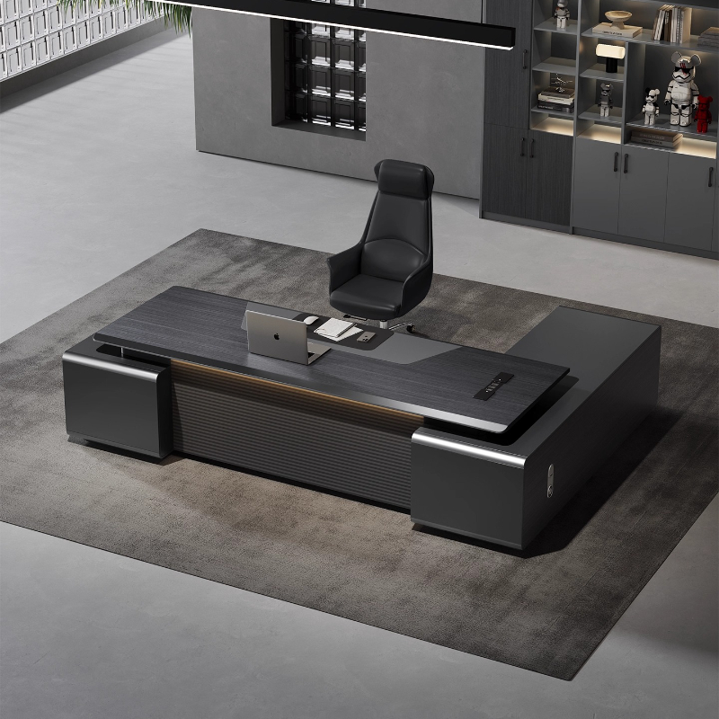 Home Office Work Table - مكتب كمبيوتر فاخر على شكل حرف