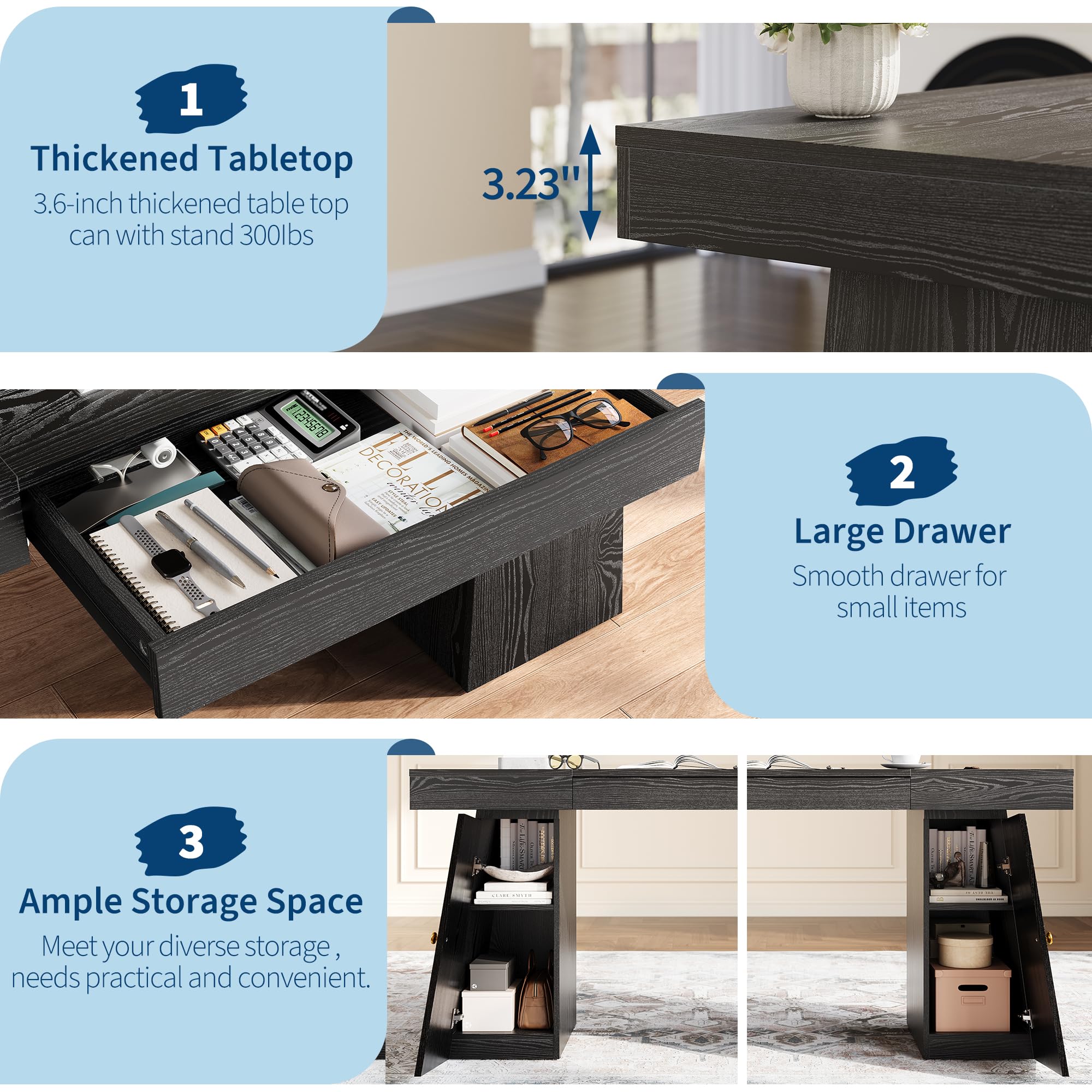 مكتب كمبيوتر بمقاس 55 × 27.5 ب - مراجعة Home Office Work Table وسعره