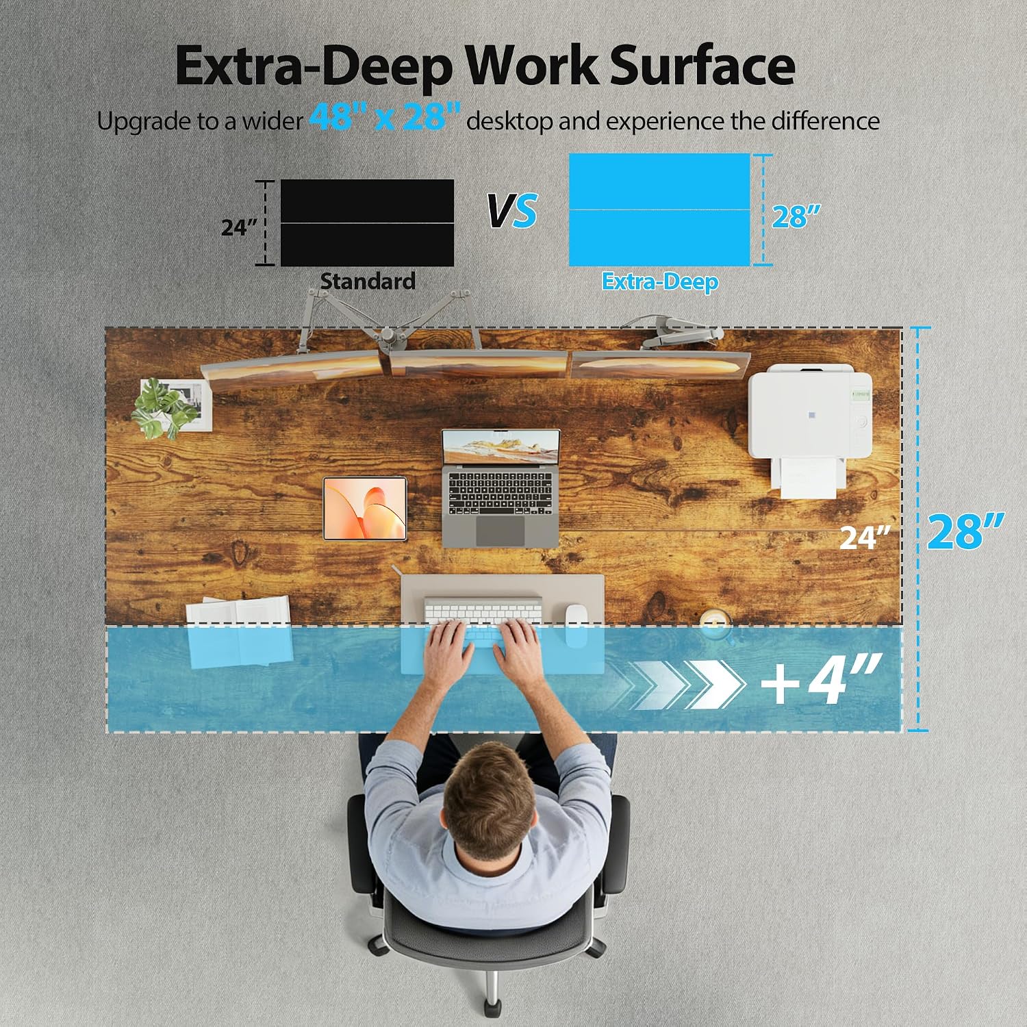 مكتب كهربائي قابل للتعديل، مقا - مراجعة Home Office Work Table وسعره