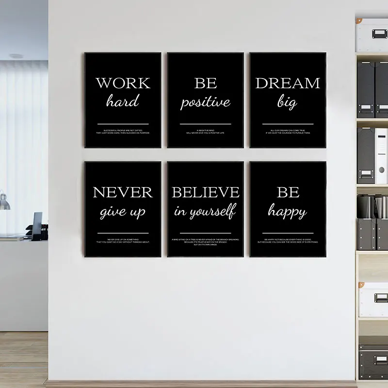 لوحات فنية حديثة بسيطة مع اقتب - مراجعة Home Office Room Inspiration وسعره