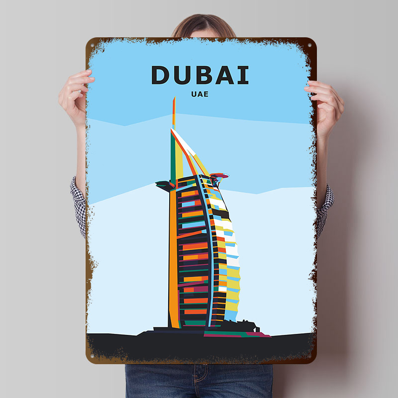 لوحة معدنية مخصصة بتصميم 'سفر  - مراجعة Home Office Dubai وسعره