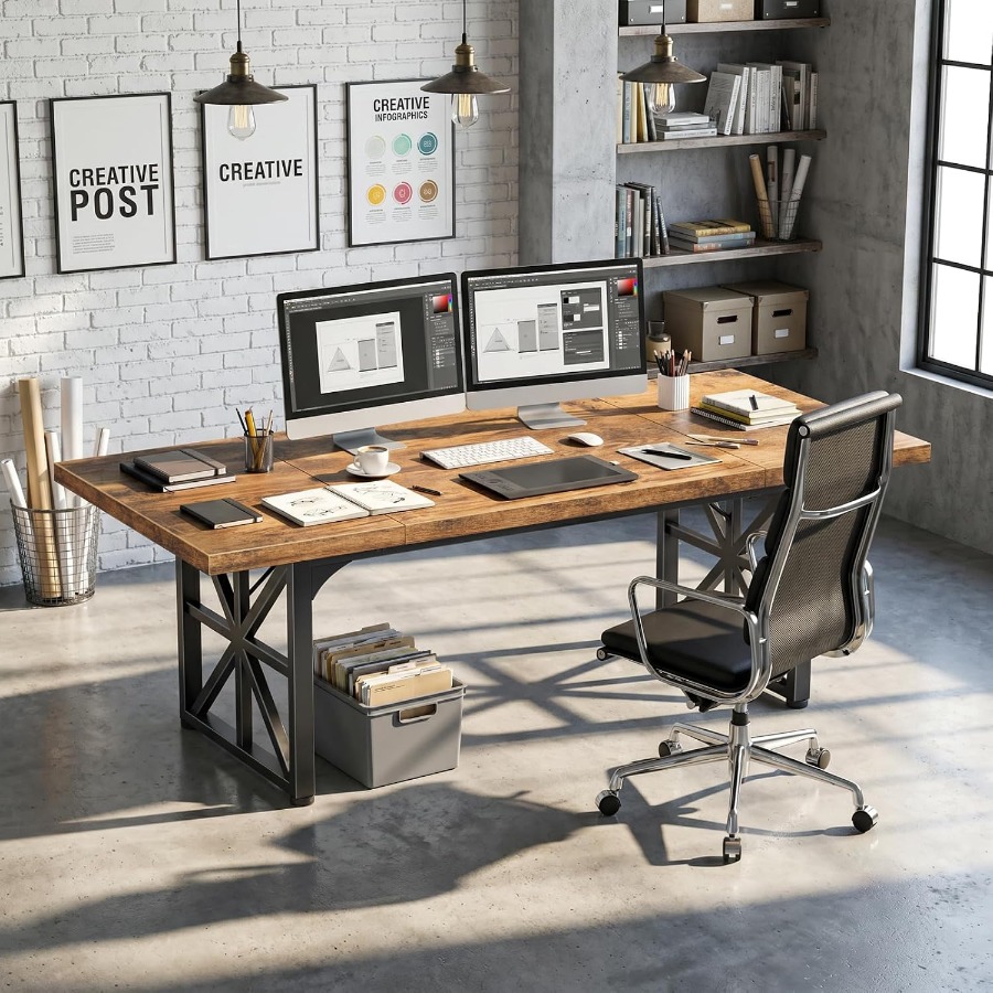 مكتب تنفيذي بحجم 71 بوصة، طاول - مراجعة Home Office Work Table وسعره